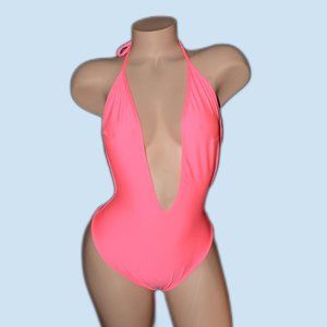 Neon Pink Lycra One-Piece Romper
